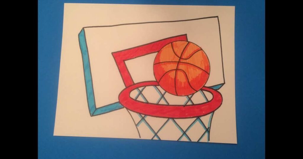 Drawing a Basketball Hoop and Net