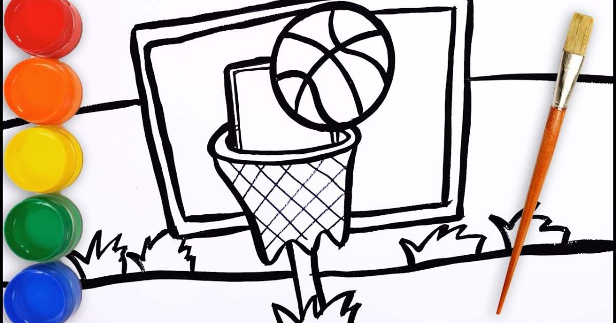How To Draw A Basketball Goal?